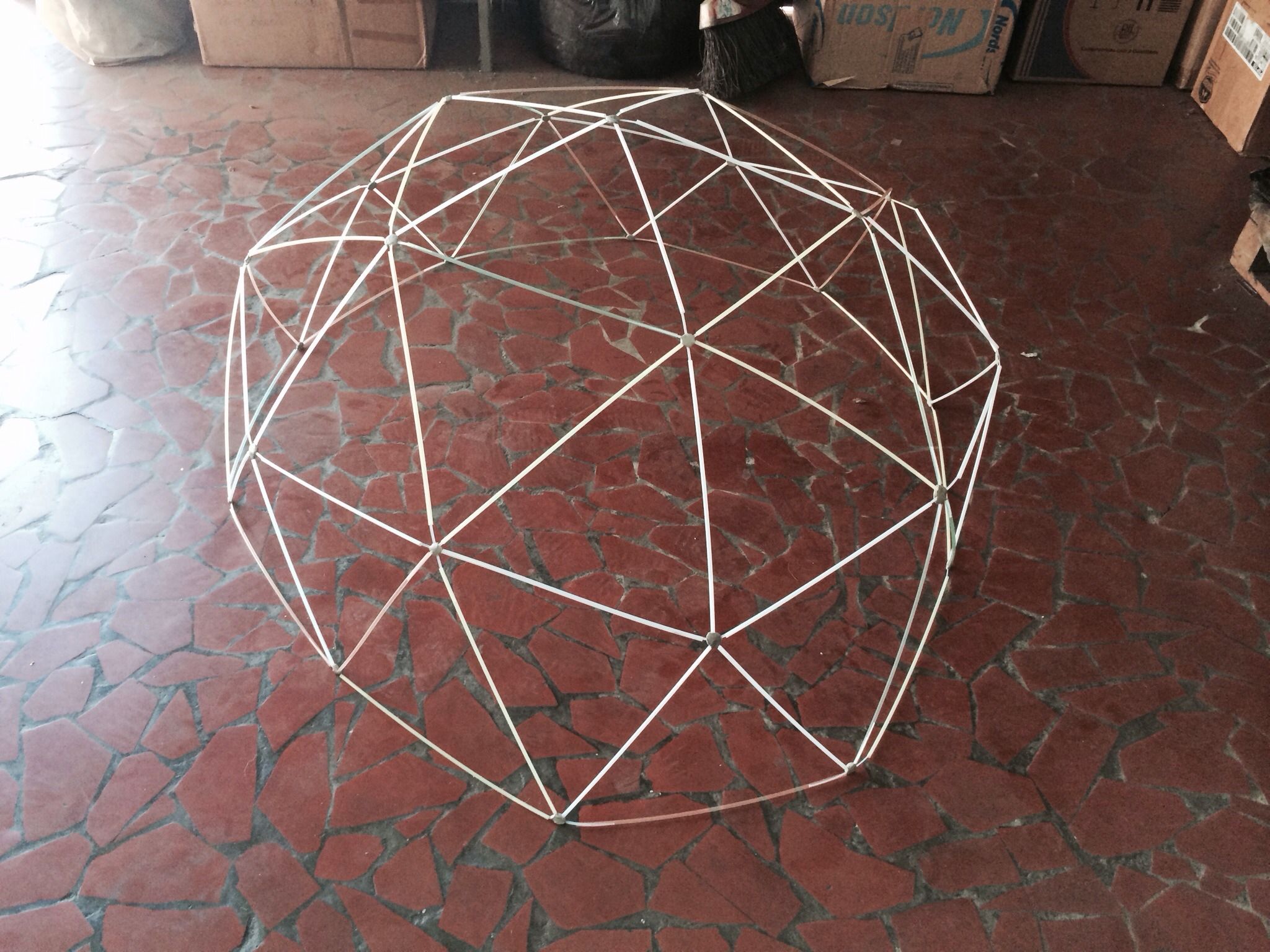 Geodesic Dome With Straws
