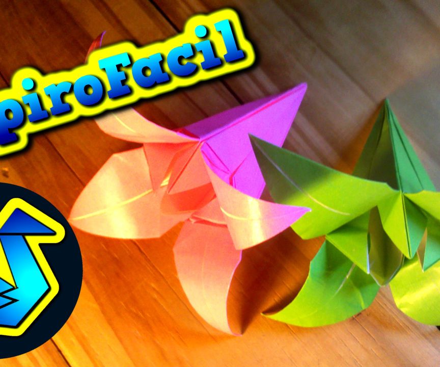 How to make an origami lilium flower