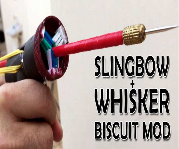 PVC Slingshot Bow With Homemade Whisker Biscuit (Video)