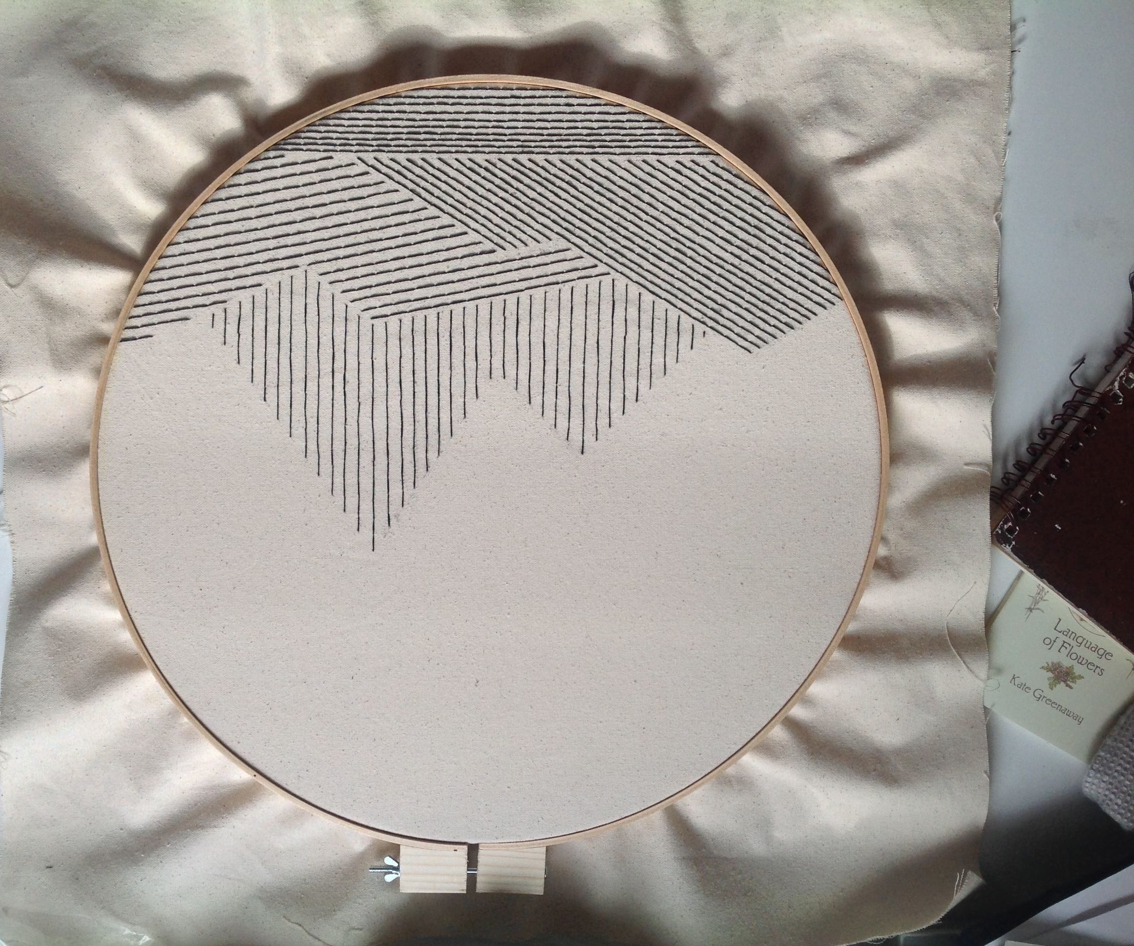 Big Geometric Mountain Embroidery