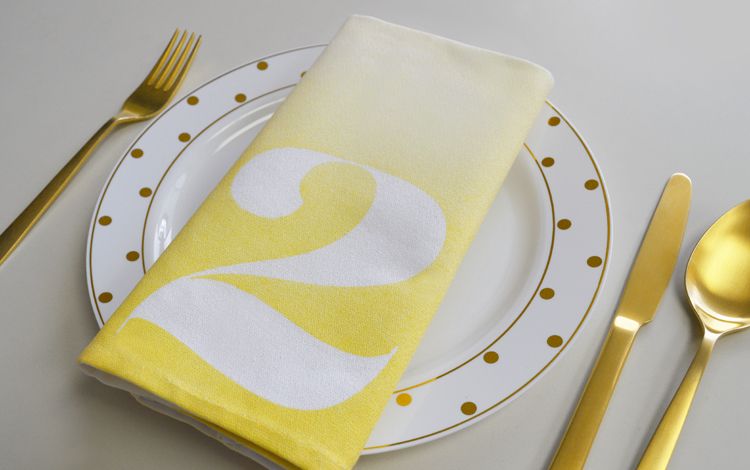 DIY Kit: Numbered Ombre Napkins