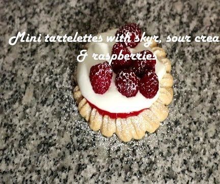 Mini Tartelettes With Skyr, Sour Cream & Raspberries Recipe