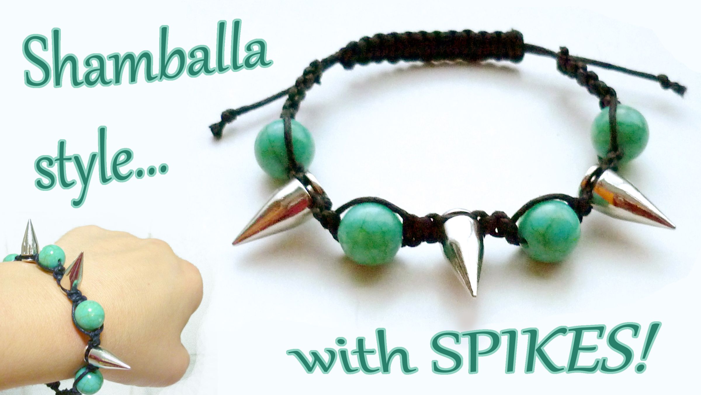 DIY Shamballa Style Bracelet With Spikes!