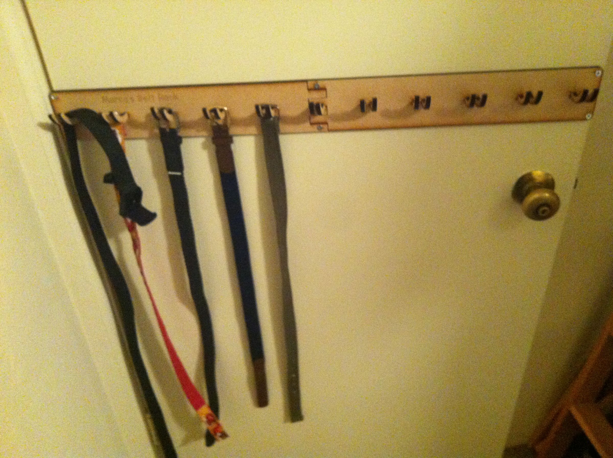Marco's Belt Rack - Designed and Built by Dad and Son