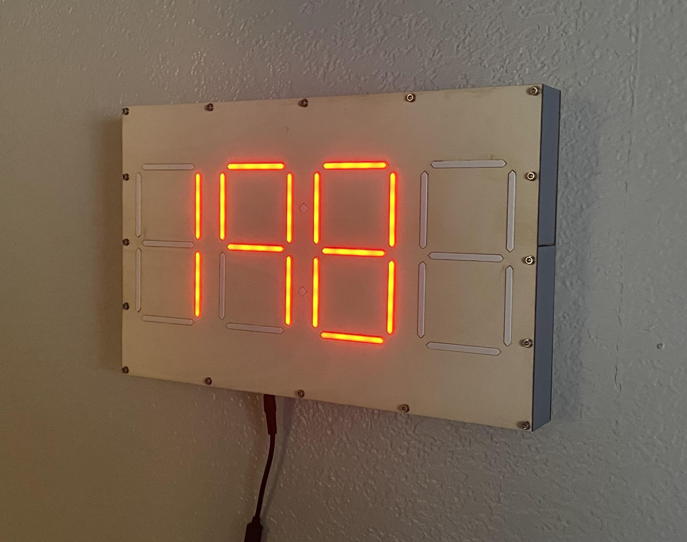 SubscriberBoard - a Home Assistant-connected Oversized 7-segment Display