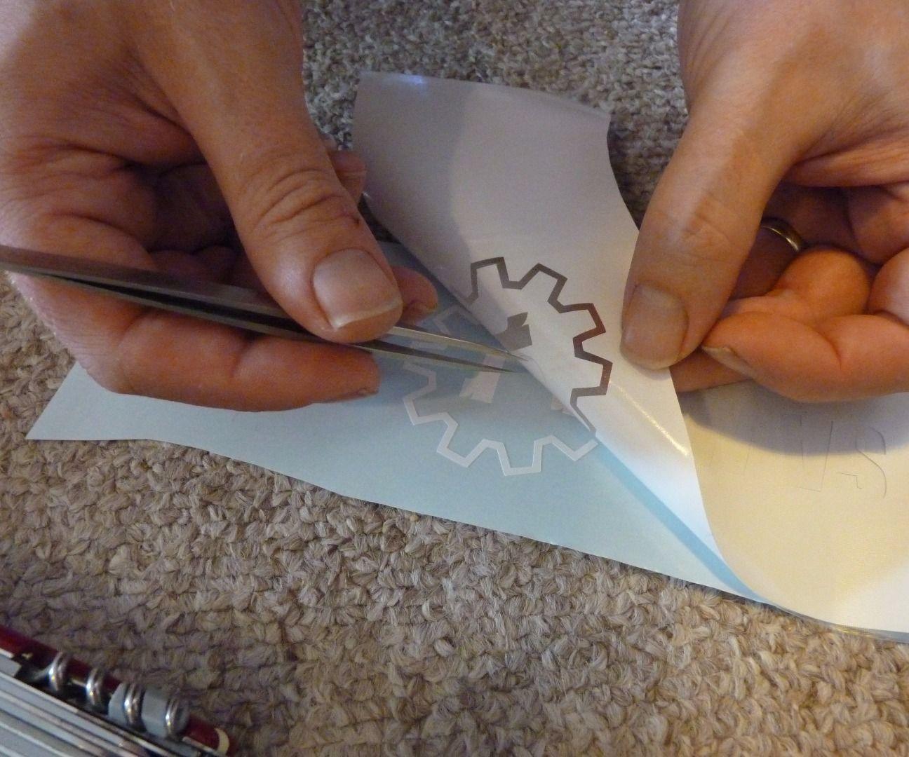 Using Silhouette Portrait to cut sticky vinyl designs