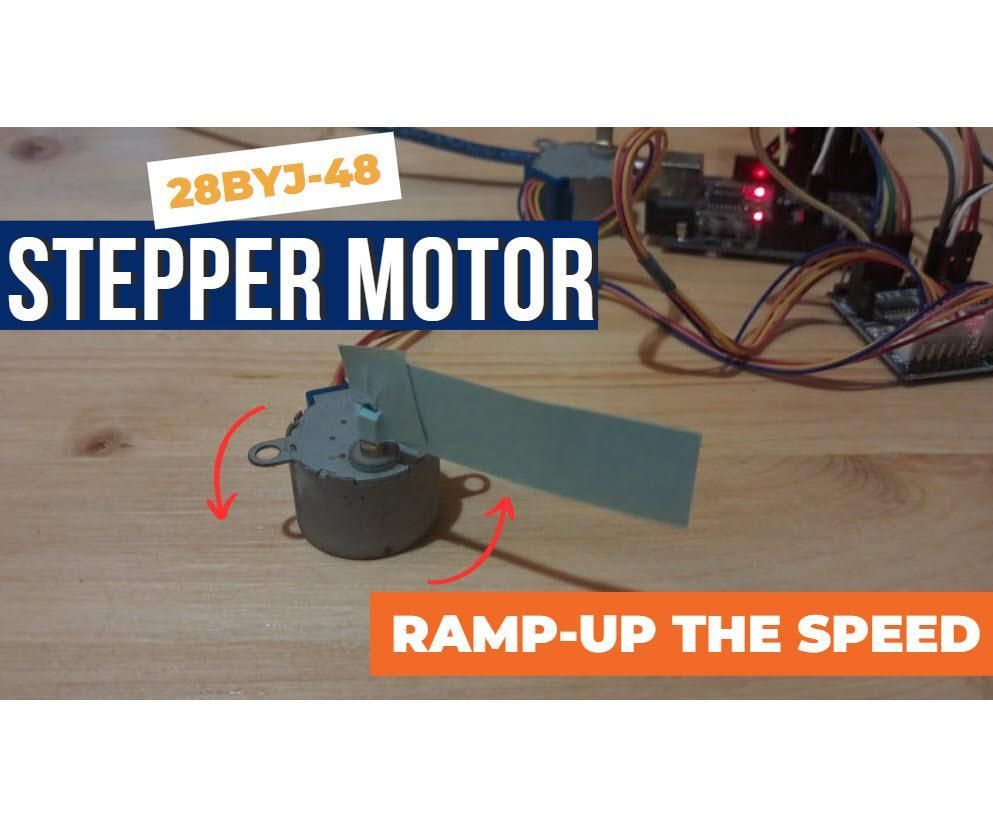 Stepper Motor 28BYJ-48 - Smooth Speed Ramping With Arduino & Visuino