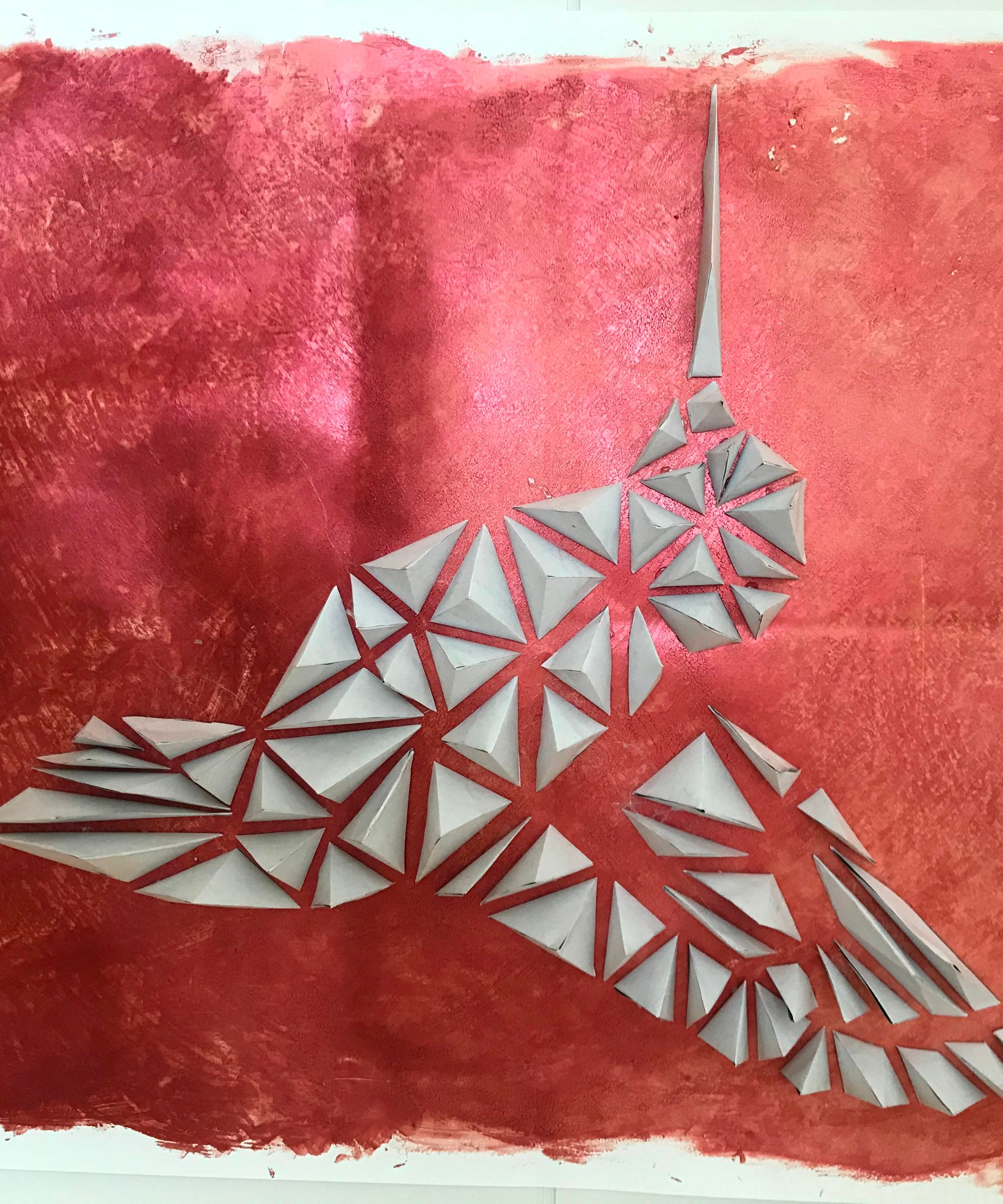 3D Paper Mosaic : the Colibri 