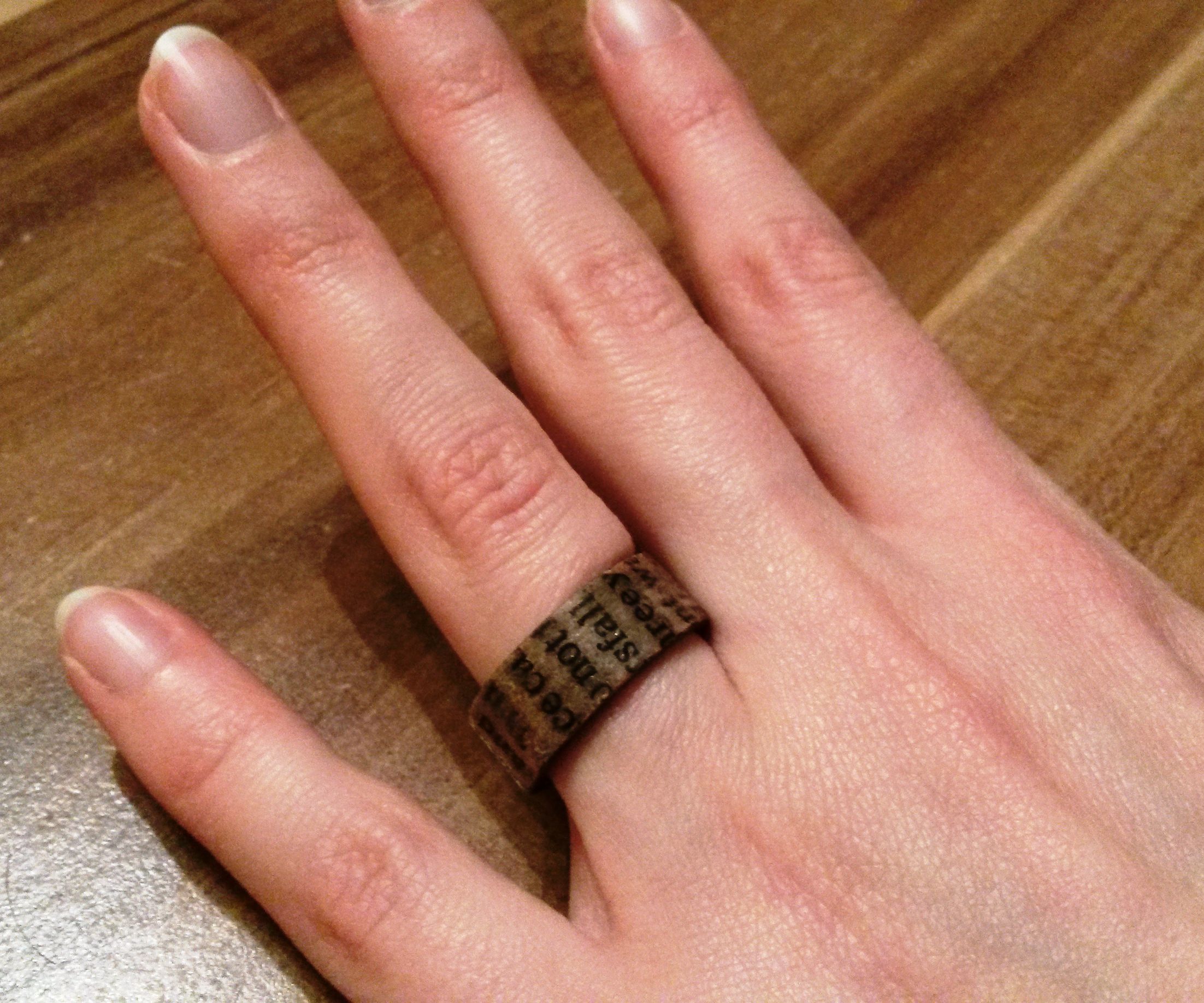 Newspaper Valentine's Ring