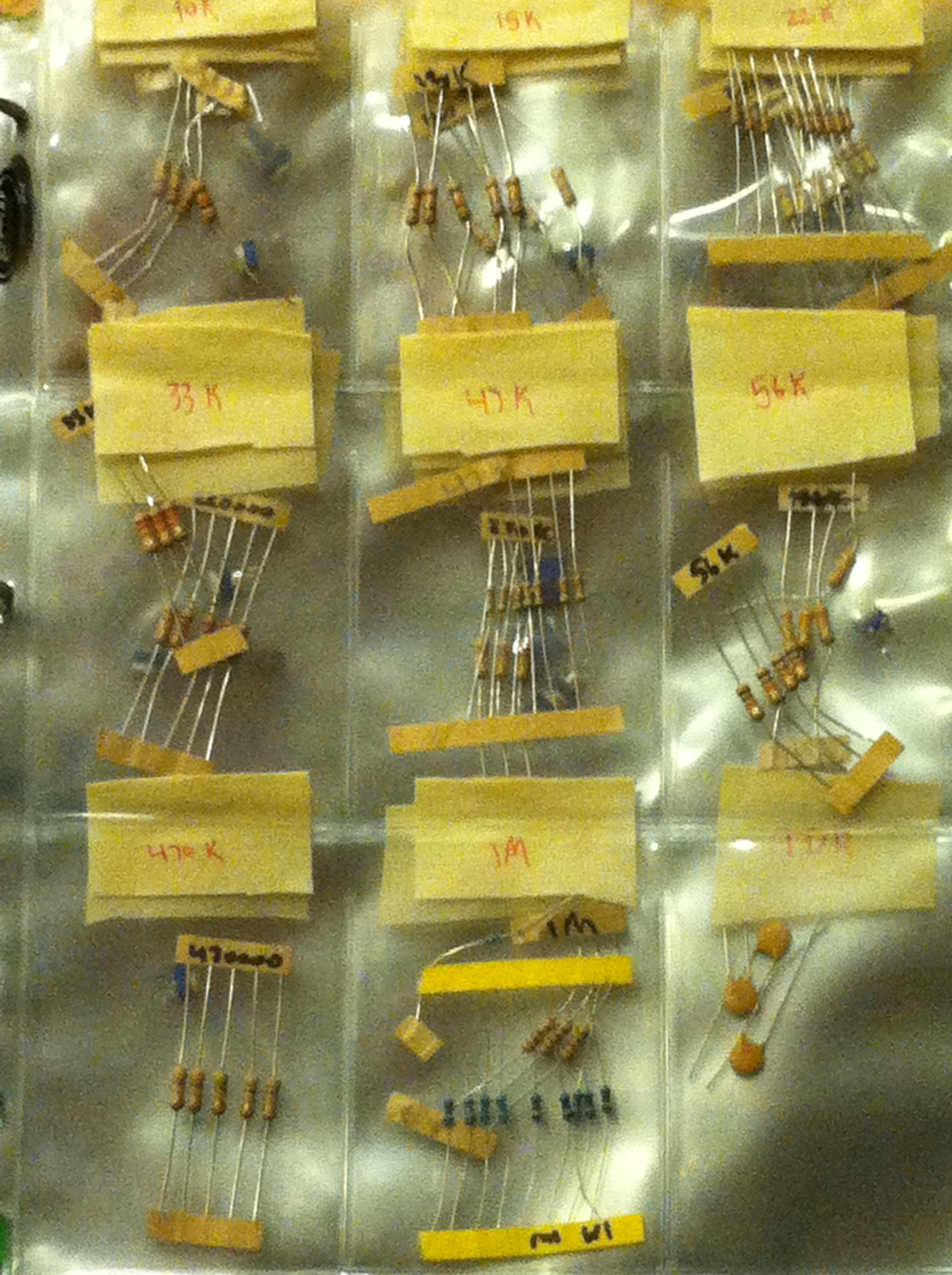 Using Baseball Card Holders to Organize Electronic Components