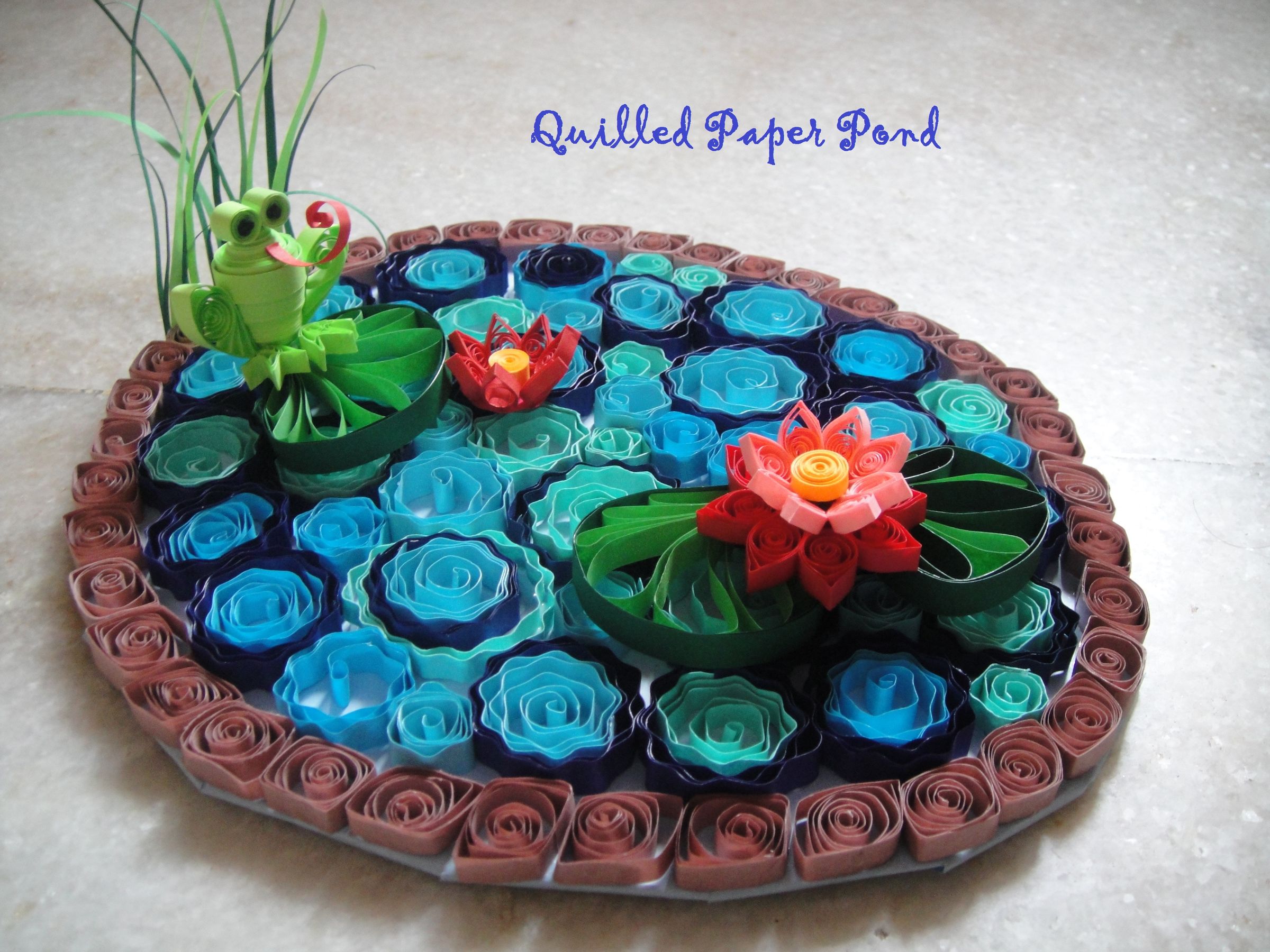 Quilled Paper Pond