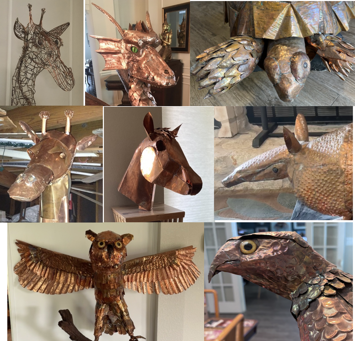 Making Animal Sculptures From Copper Sheet.