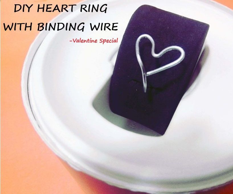 DIY Heart Ring With Binding Wire
