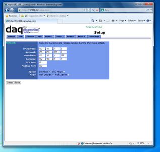 Other Temperature Module Setup Tabs
