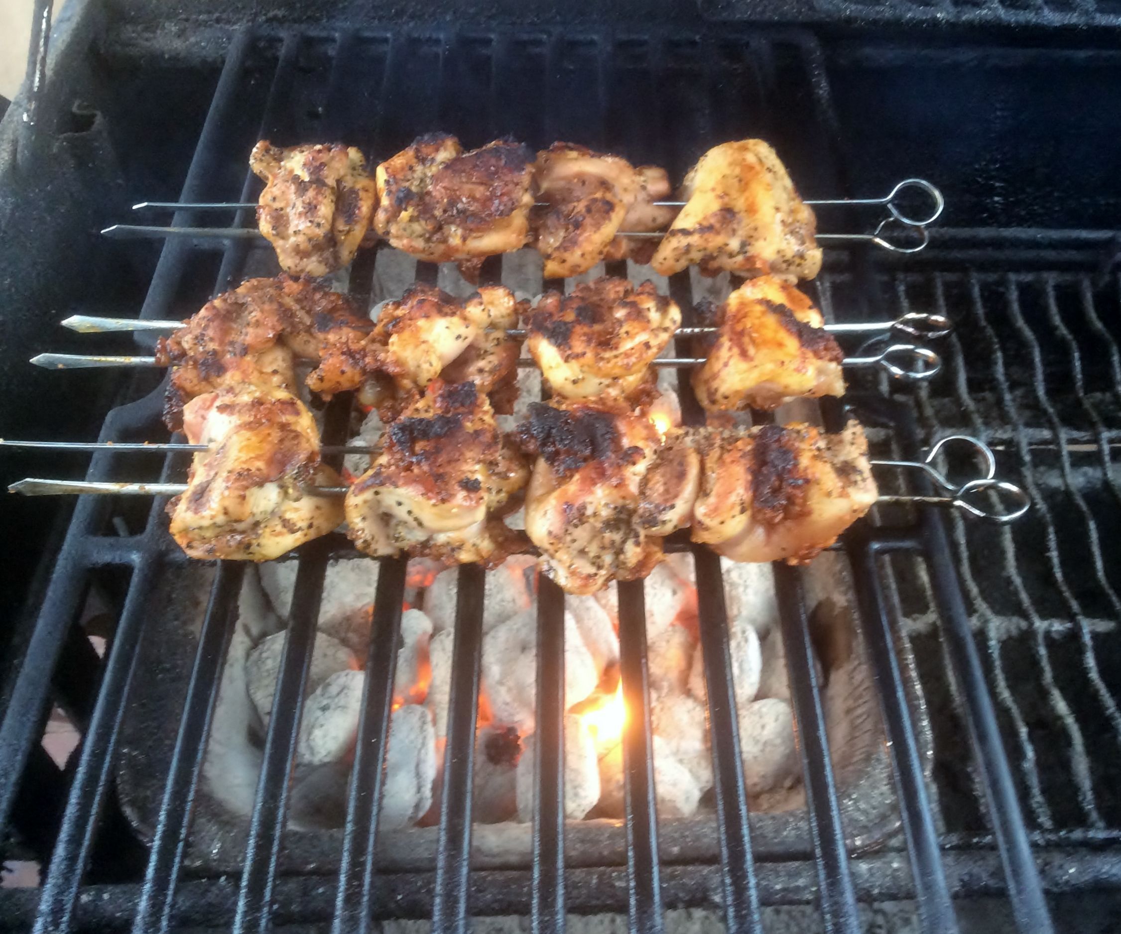 BBQ (Bacon-coated) Chicken Kababs
