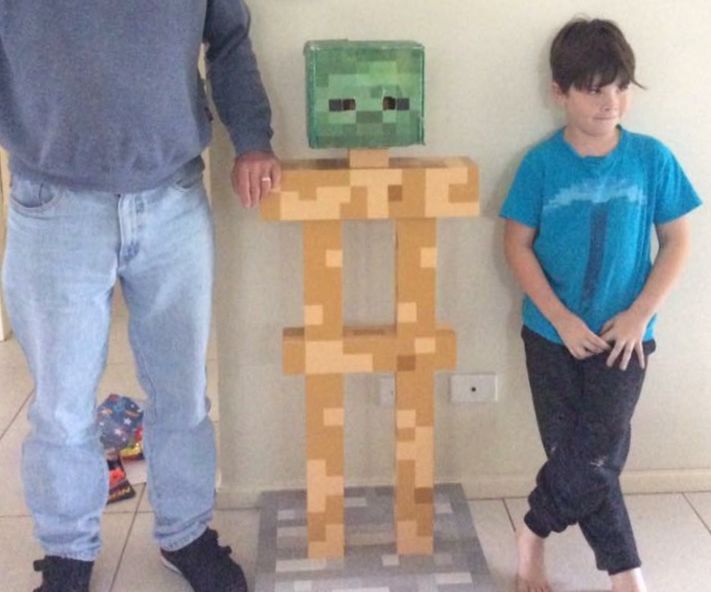Life-Sized Minecraft Armour Stand