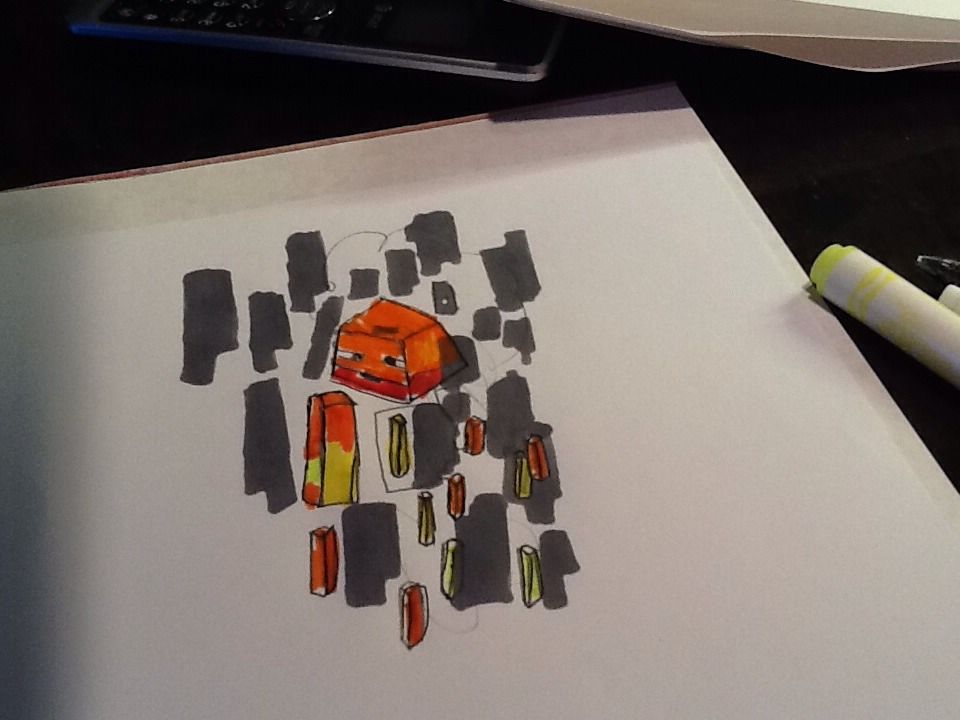 How to Draw a Minecraft Blaze - a Minecraft Series