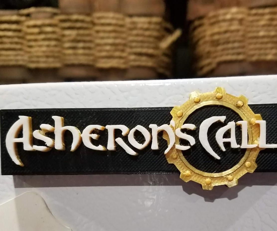 3D Printed “Asheron’s Call” Name Plate / Fridge Magnet