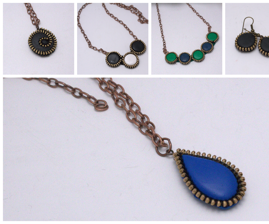 Create Beautiful Jewelry Using Zippers and Polymer Clay 