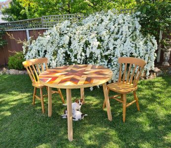 Upcycled Table Into Barn Quilt Table