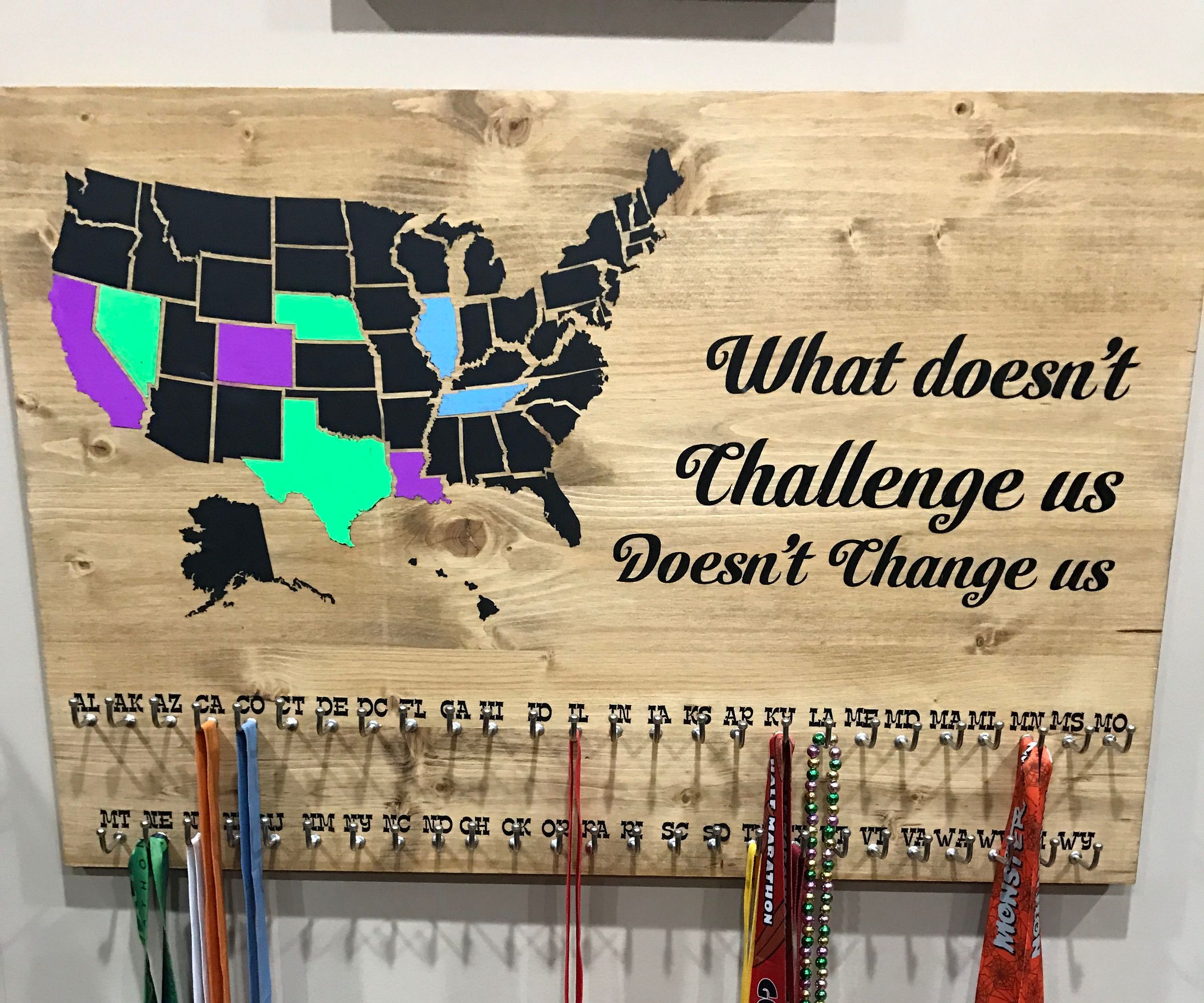 50 State Half/Full Marathon Medal Holder