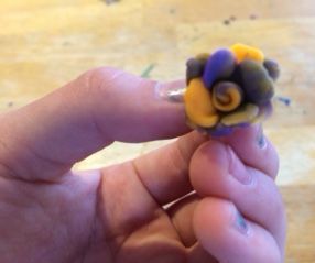 play doh or clay rose