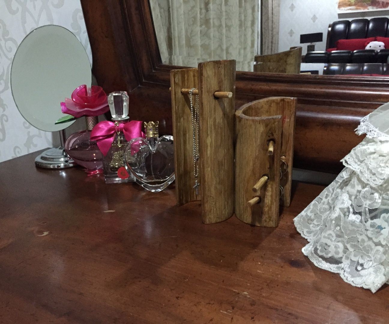 Accessories display from bamboo