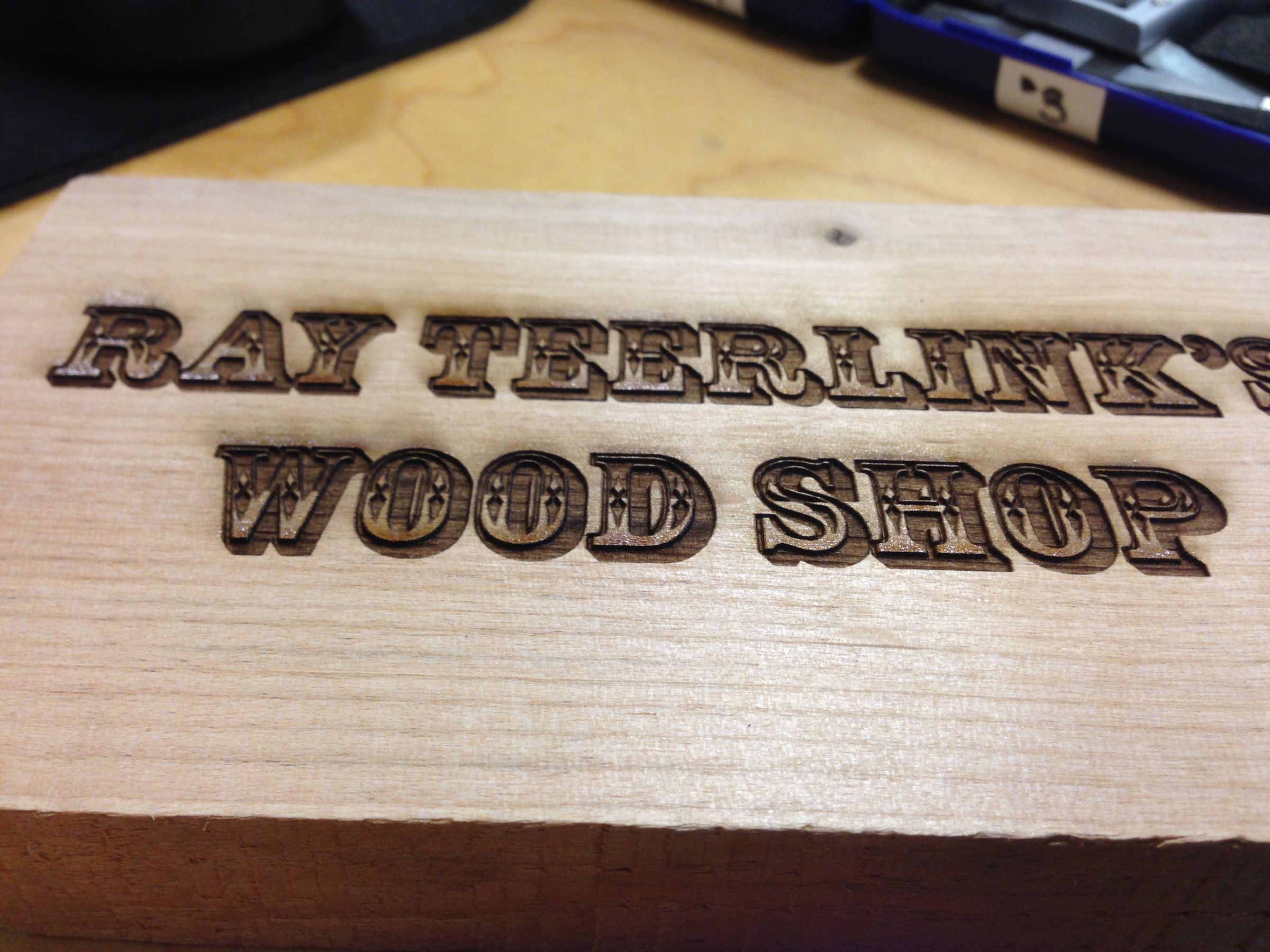 Laser Etched Alder Wood