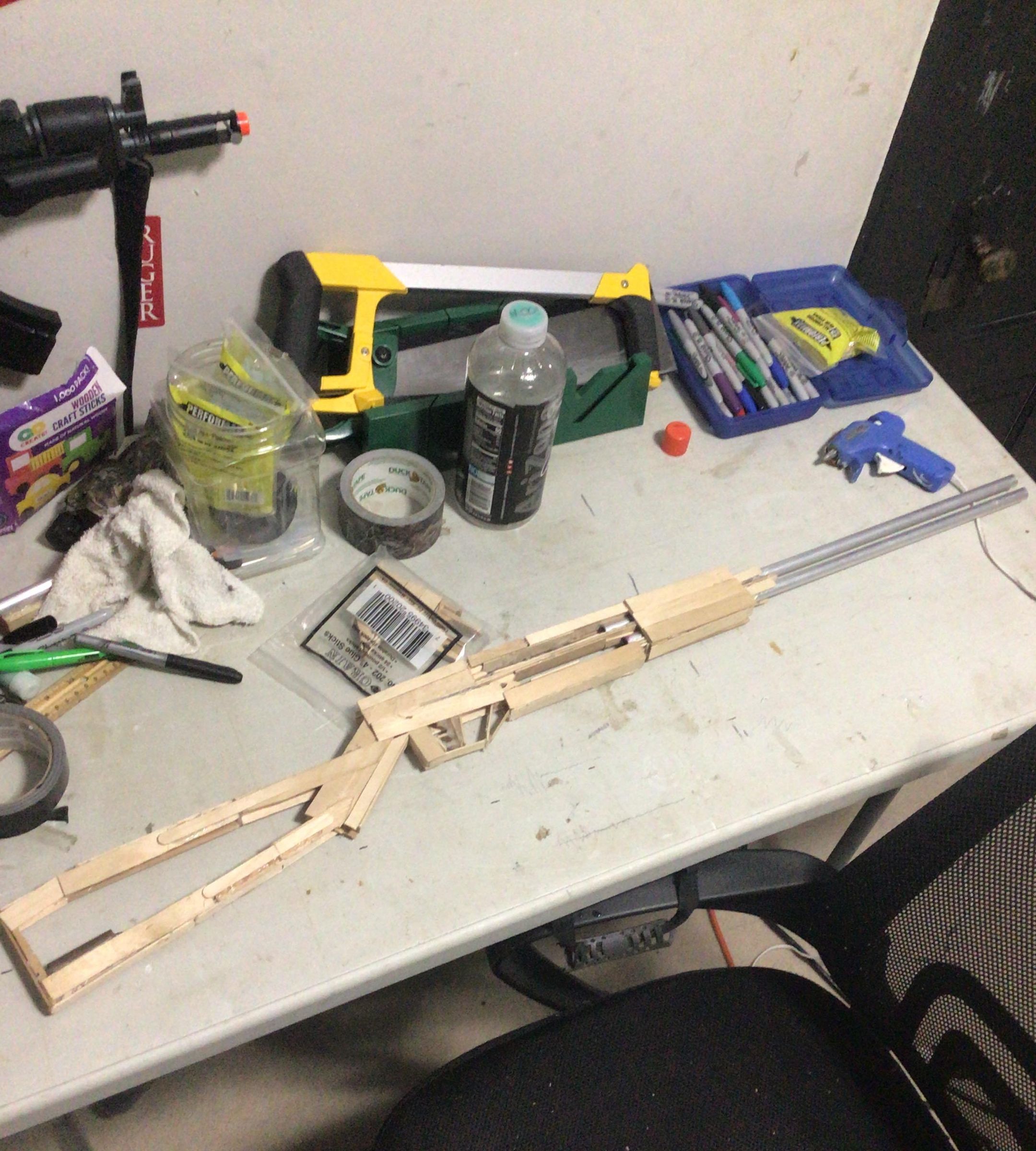 Double Barreled Rubber Band Shotgun