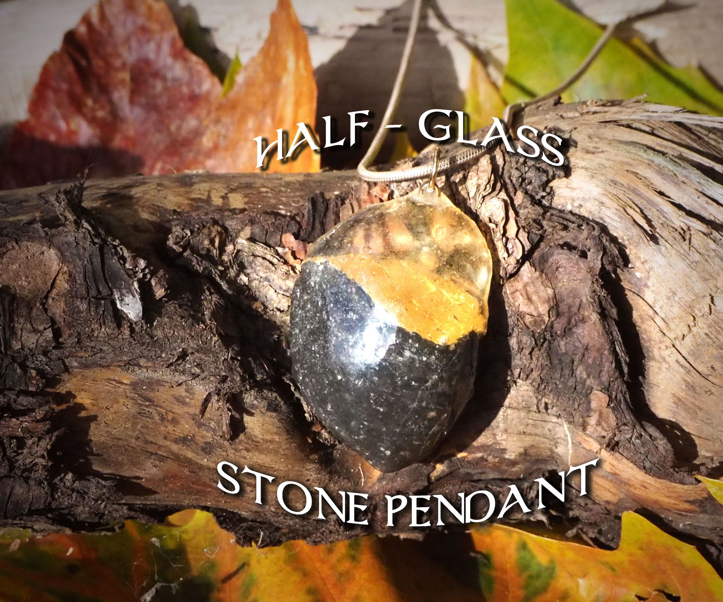 Half-Glass Stone Pendants 