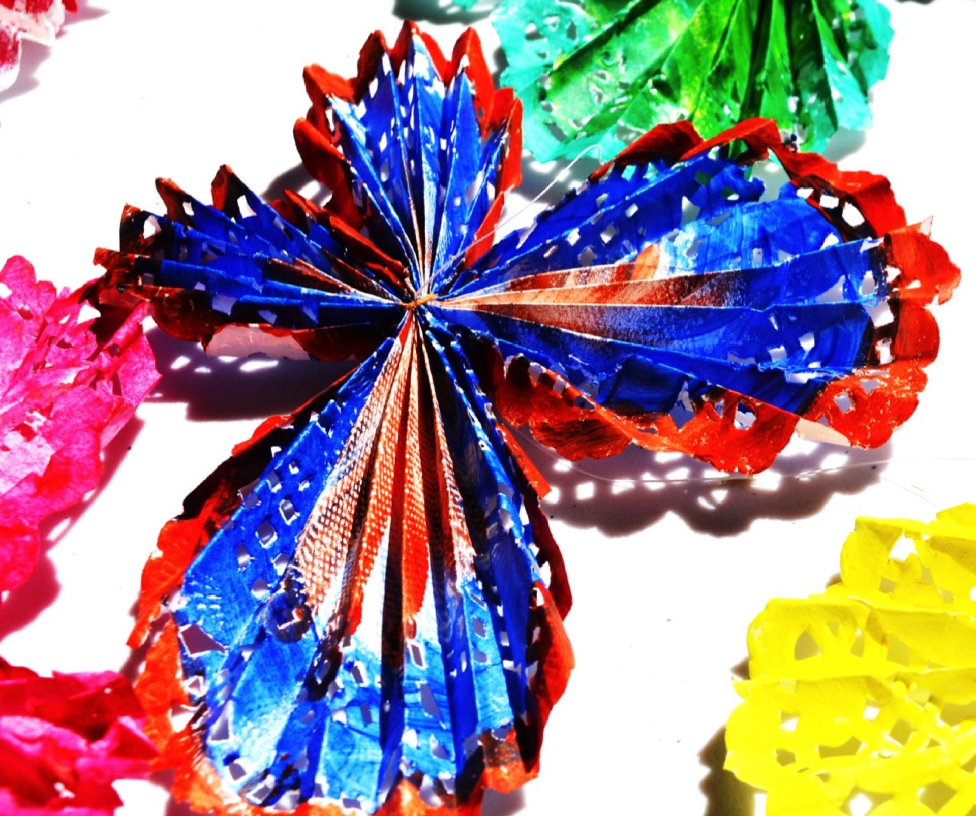 Beautiful Paper Doily Butterfly Mobile 