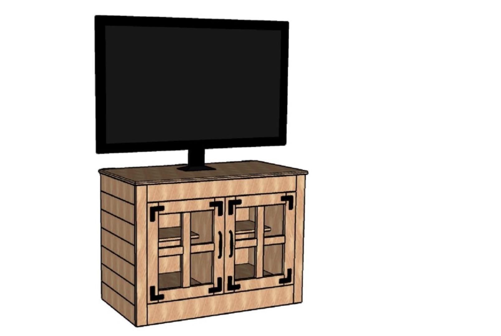 DIY TV Stand With Cabinet Storage