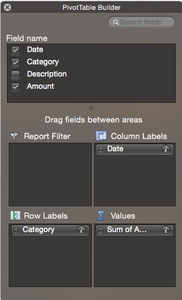 Drag Fields - PivotTable Builder