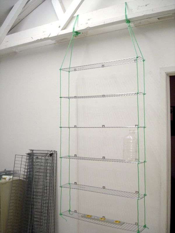 Scavenged Portable Hanging Shelves