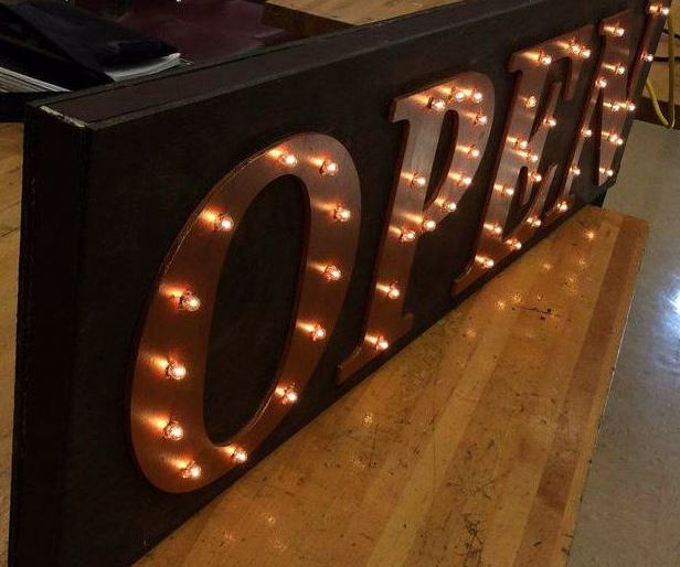 Marquee Letter Open Sign