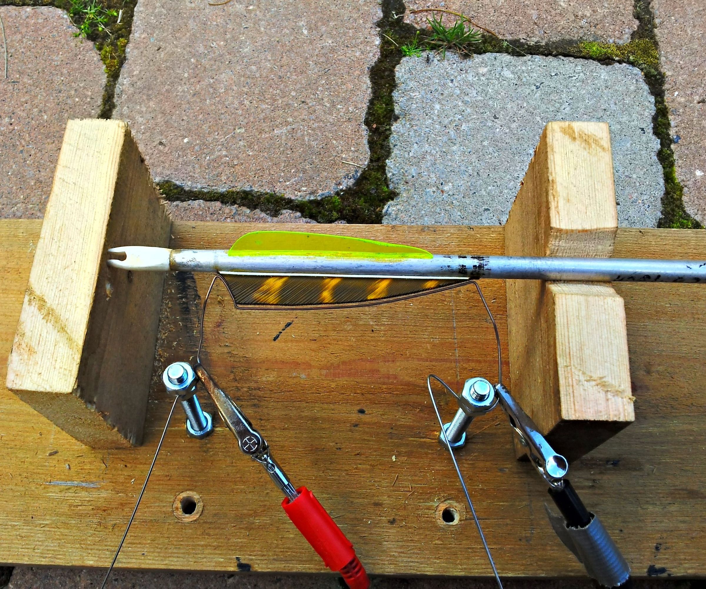 Cutting Natural Arrow Vanes the Quick and Smelly Way