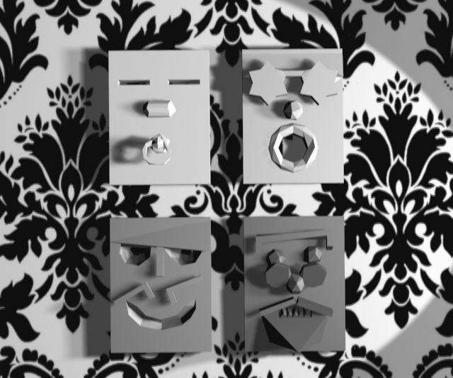 DIY Décor - Four Funny Faces Papercraft