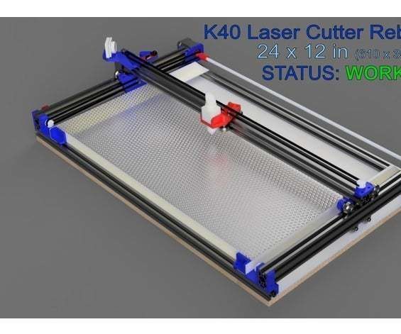 K40 Laser Cutter Rebuild-12x24in Cutting Area