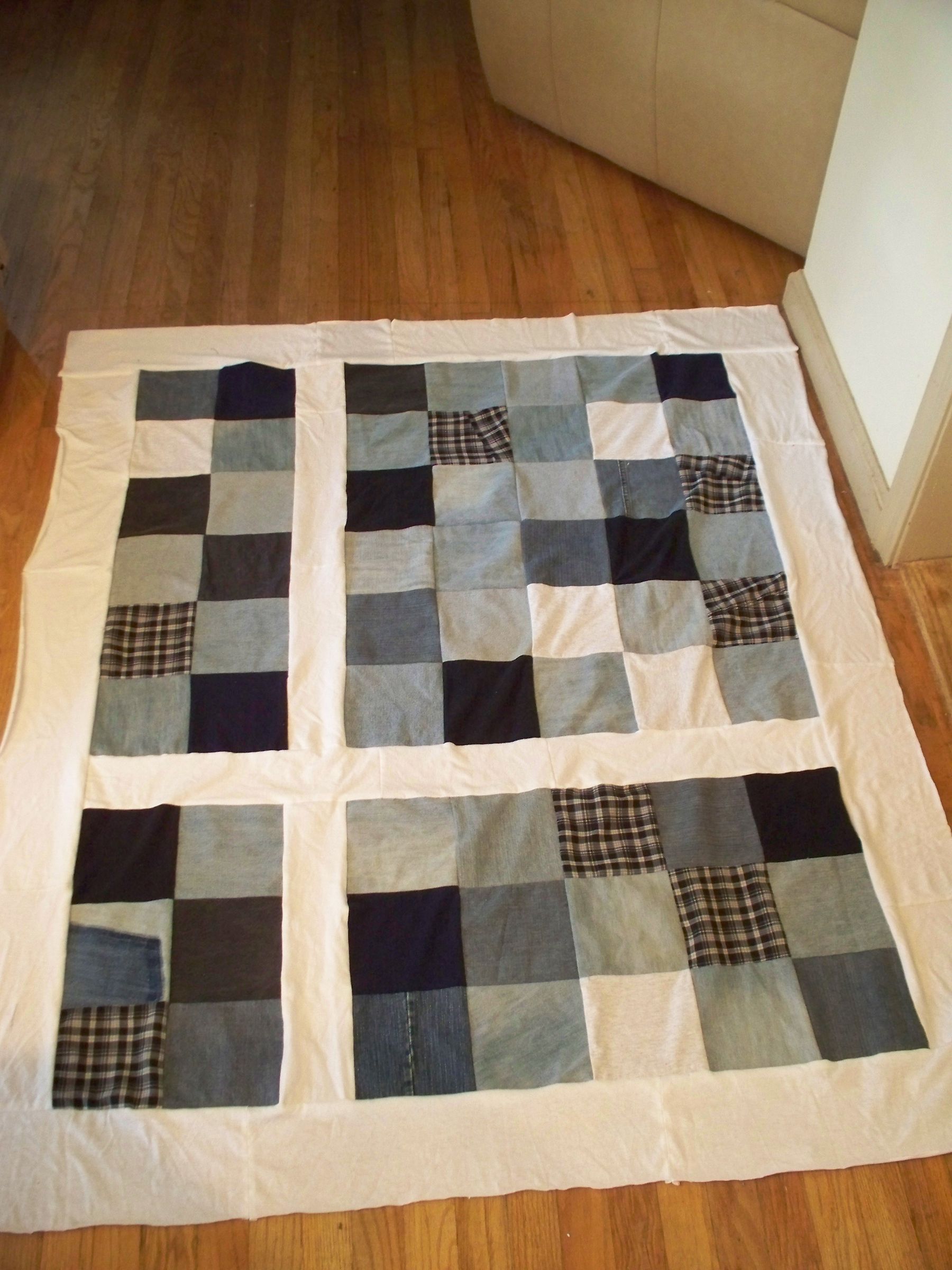 Recycled Clothes (Jeans) Quilt