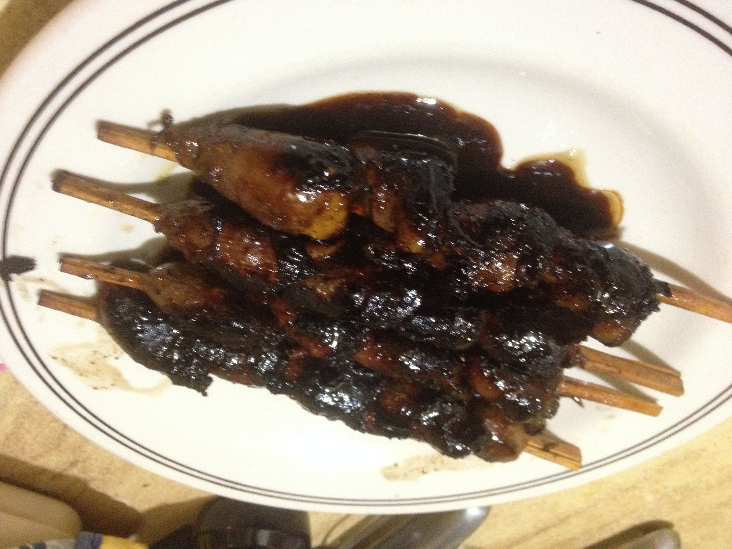 Bleeding skewered grilled hearts! BWAAHAHAHA!