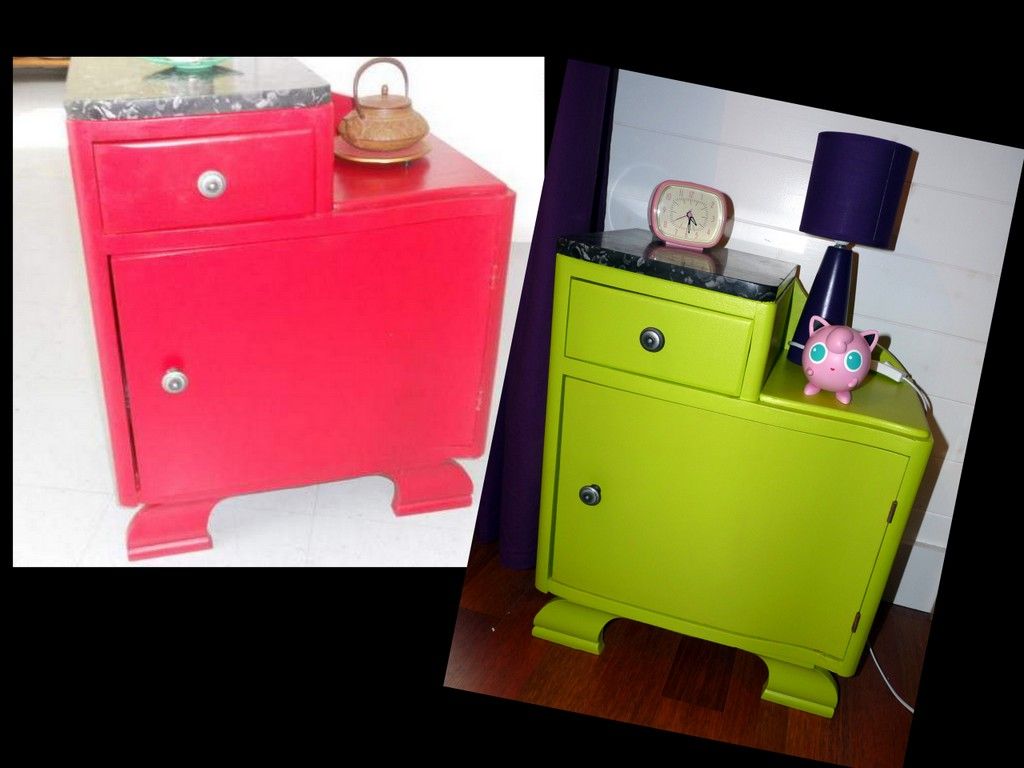 Marble & Green Nightstand