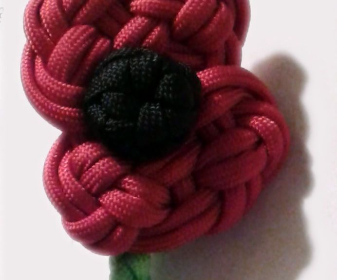 Paracord Poppy for Remembrance Day