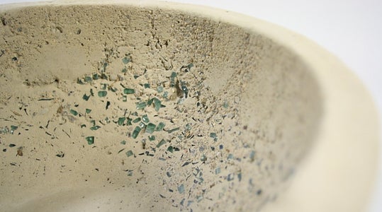 Smash and Grab Bowl_Cast Concrete + Glass.