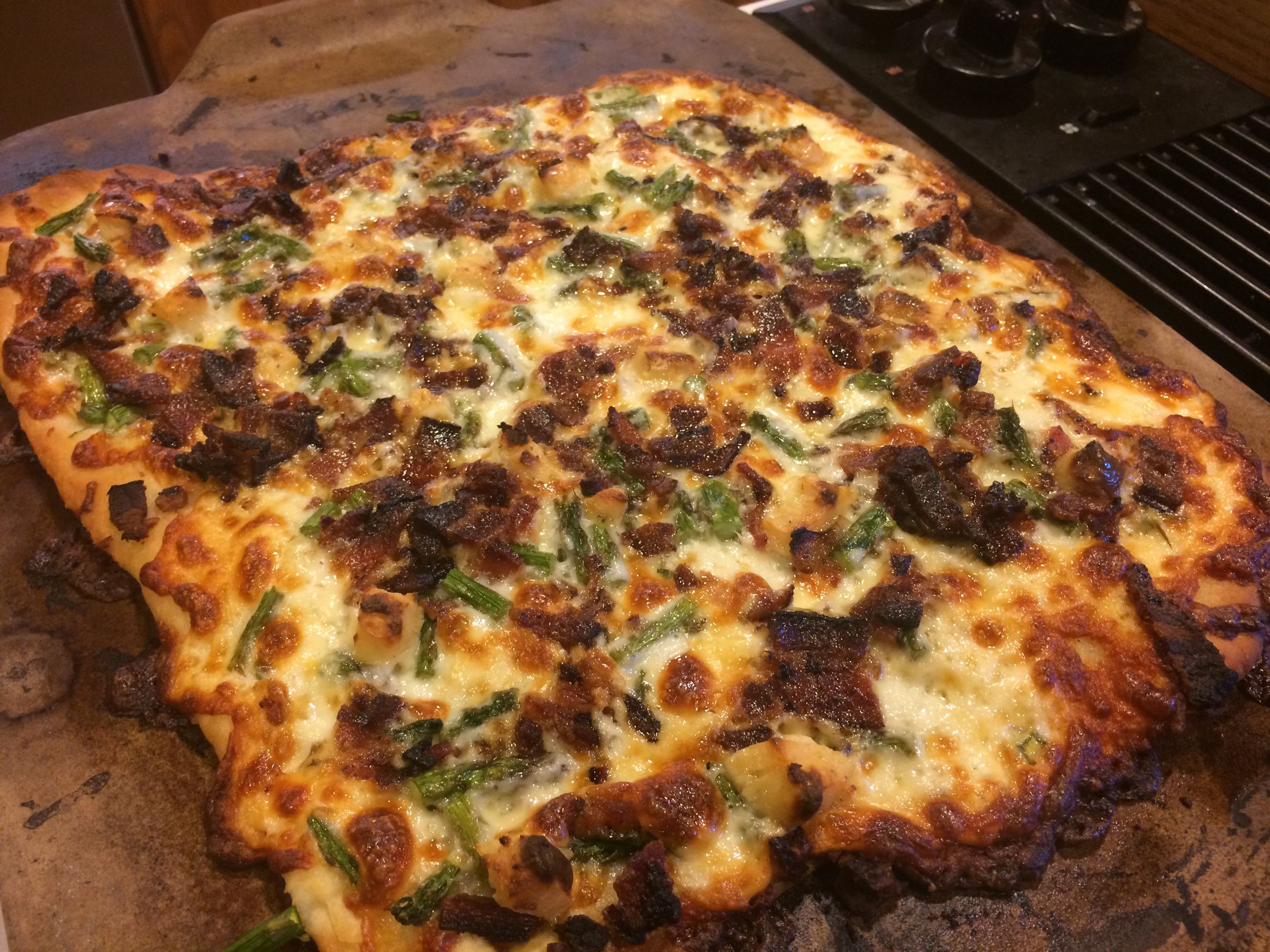 Garlic Bacon Asparagus Pizza 7 Steps Instructables