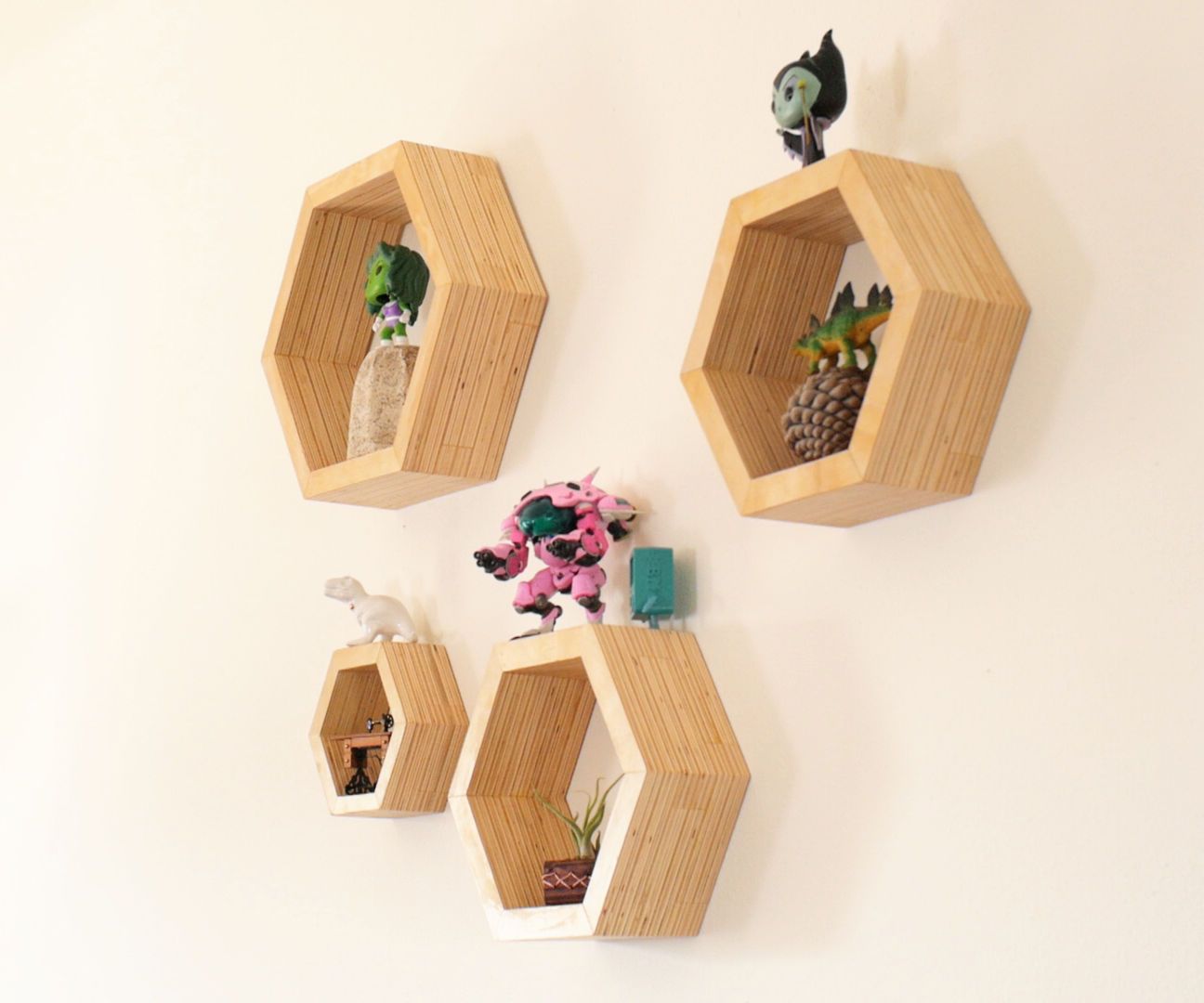 How to Make Plywood Hexagon Shelves