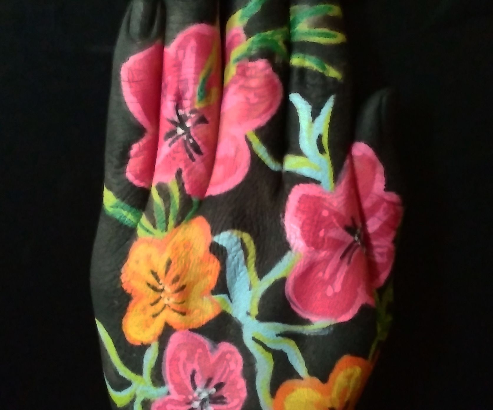Hawaiian Floral Hand Art