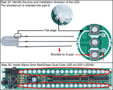 Identify the Pins and Installation Direction of the LED.