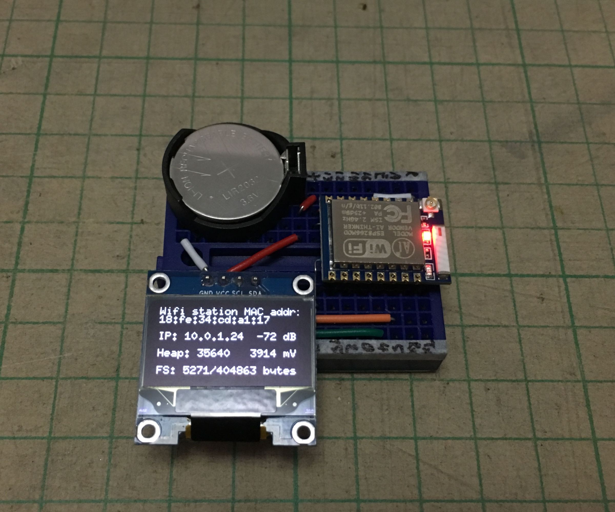 ESP8266 Bread Board Testing