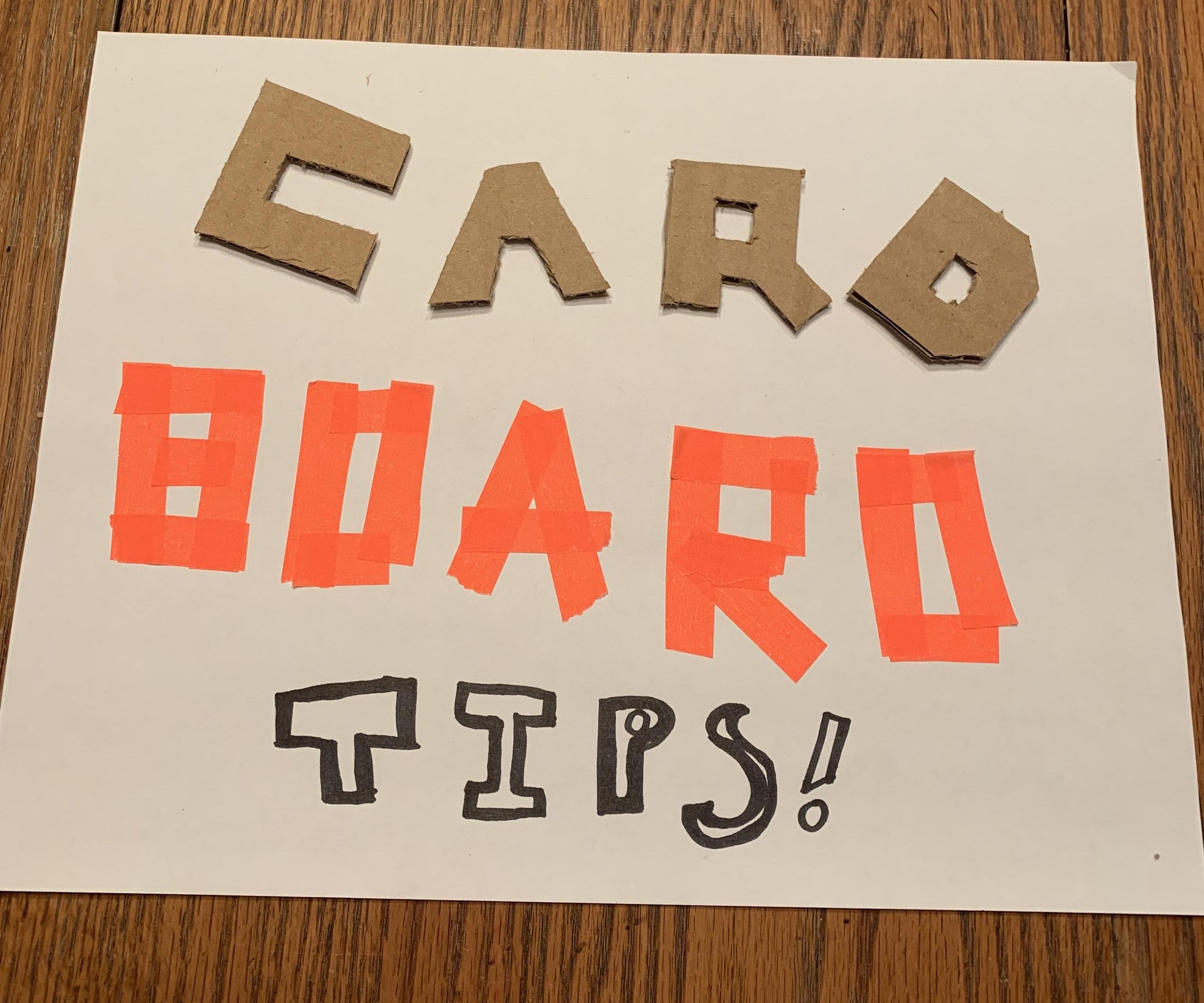 Cardboard Tips for Better Building
