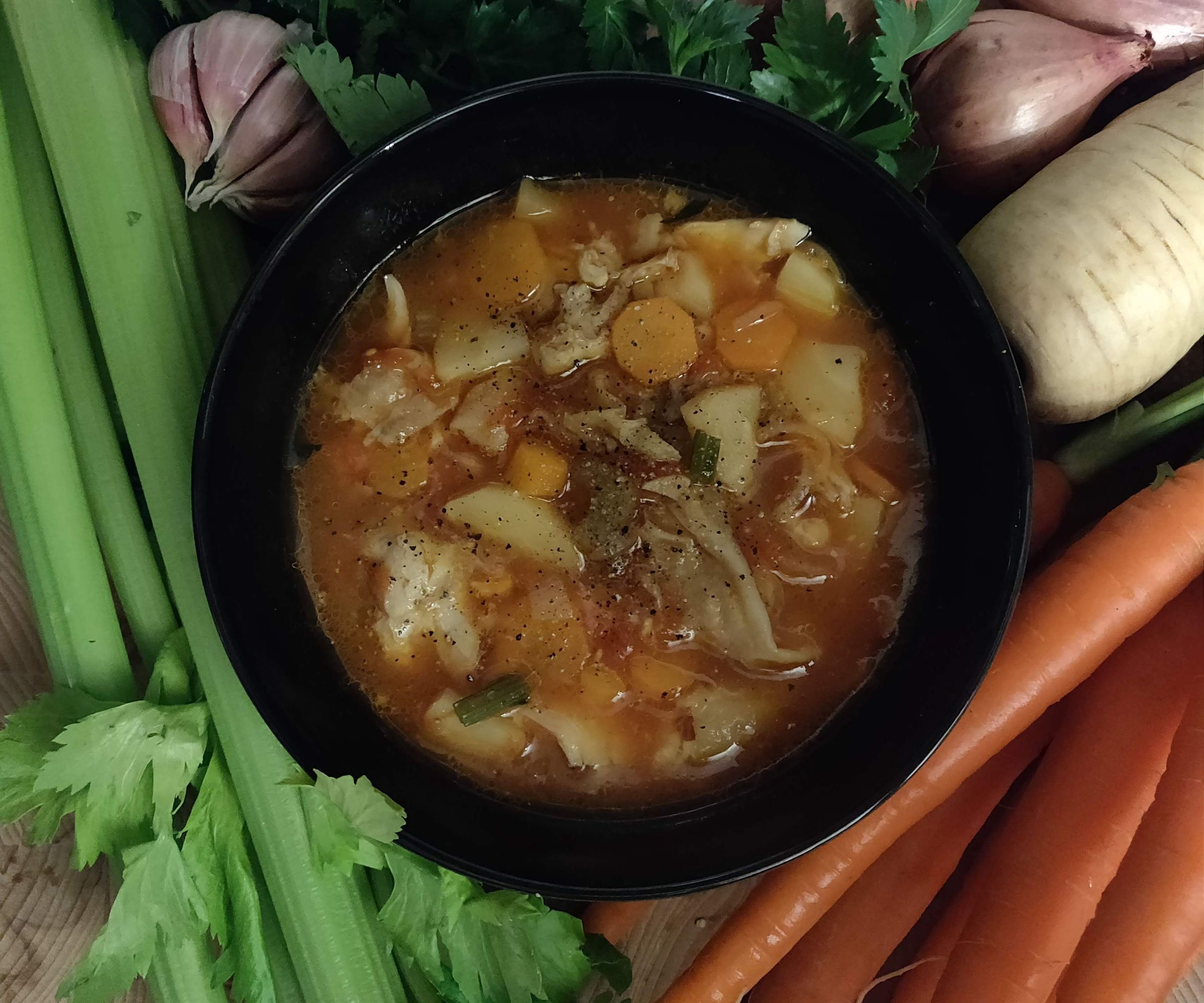 Healthy No Waste Chicken Soup 